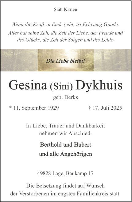 Gesina (Sini) Dykhuis