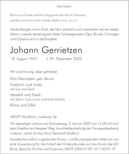 Johann Gerrietzen