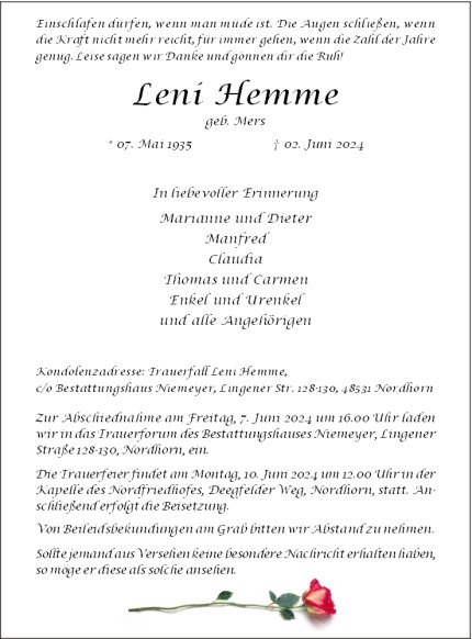 Leni Hemme