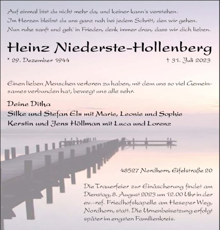 Heinz Niederste-Hollenberg