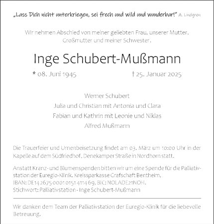 Inge Schubert-Mußmann