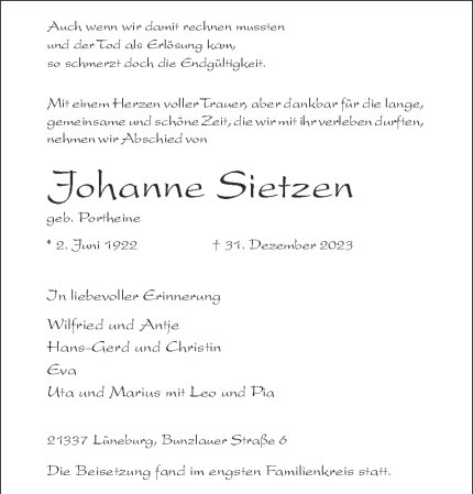 Johanne Sietzen