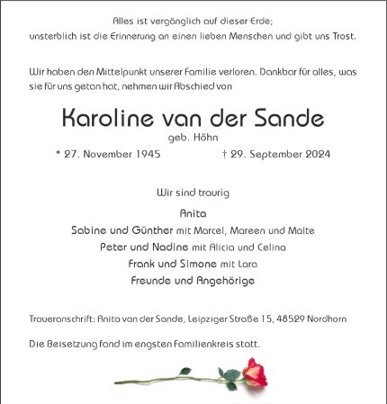 Karoline van der Sande