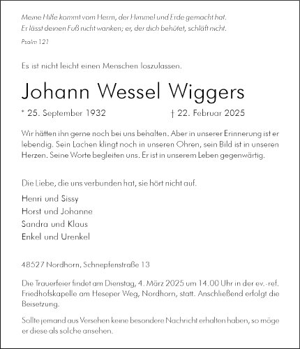 Johann Wessel Wiggers