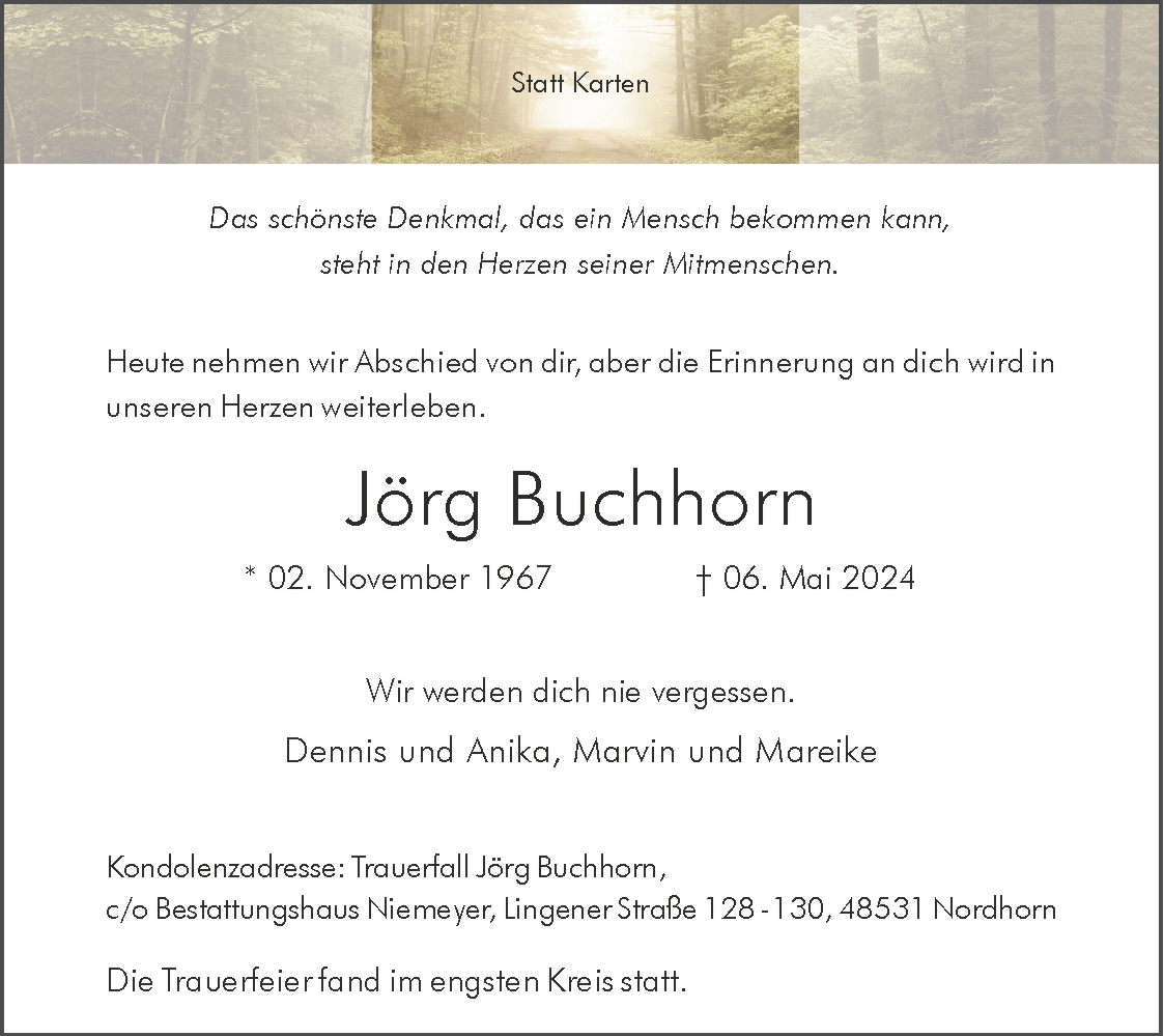 Jörg Buchhorn / Bestattungshaus Niemeyer